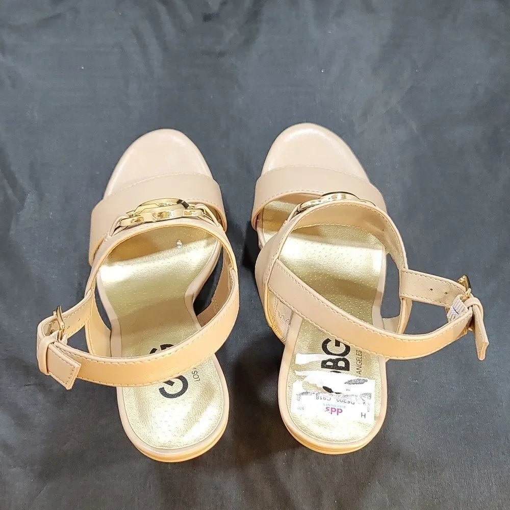 BRAND NEW GBG LOS ANGELES ESPADRILLE OPEN TOE WEDGE SANDAL